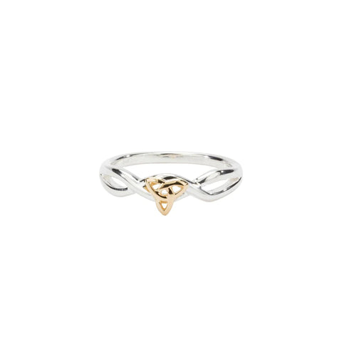 Silver And 10k Gold Trinity Knot Ring | Keith Jack - Tricia's Gems