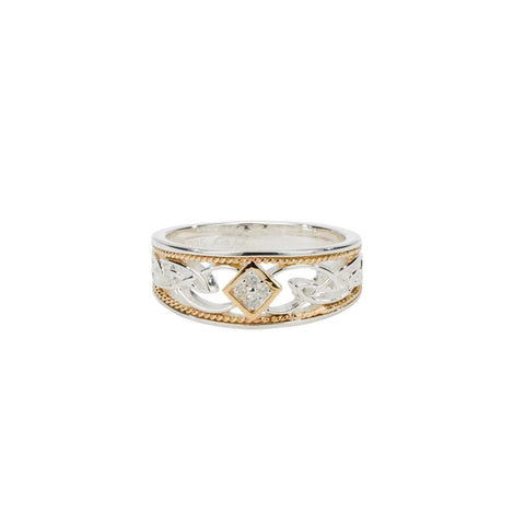 Silver And 10k Gold Diamond Eternity Knot 'Rosail' Ring | Keith Jack - Tricia's Gems