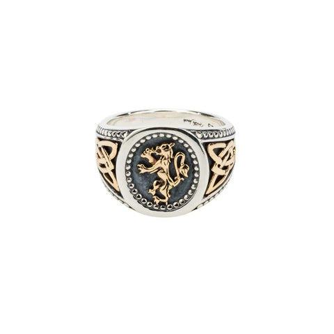 Silver And 10k Gold Lion Rampant Ring Large | Keith Jack - Tricia's Gems