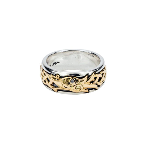 Silver And 10k Gold Dragon Ring | Keith Jack - Tricia's Gems