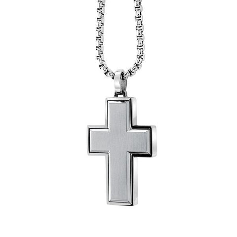 BRUSHED CROSS PENDANT - Tricia's Gems