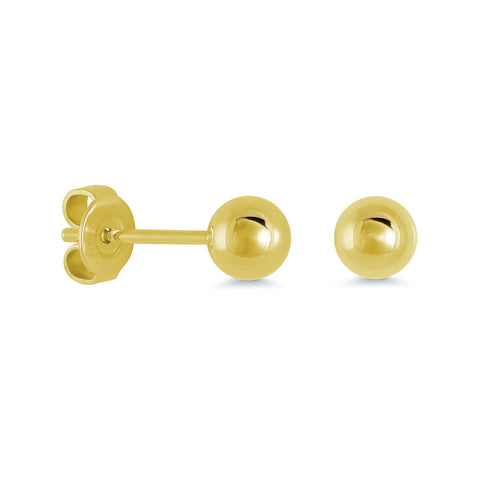 5MM POLISHED BALL EARRINGS - Tricia's Gems