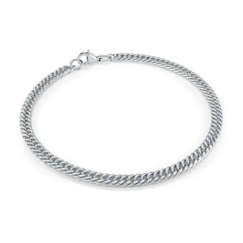 4.2MM DOUBLE CURB ANKLET | ITALGEM STEEL - Tricia's Gems