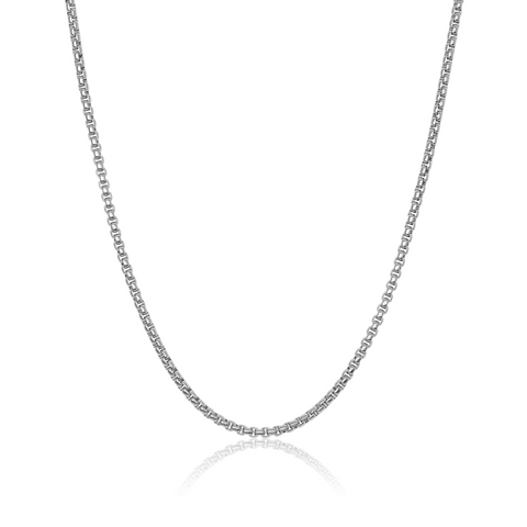 2.5mm Round Box Chain | Italgem Steel - Tricia's Gems
