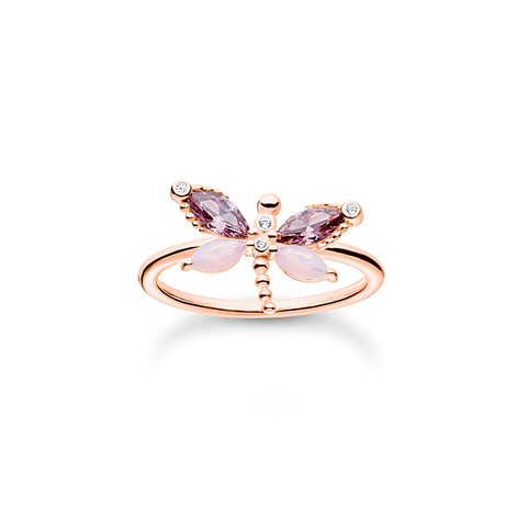 Ring Dragonfly With Stones Rose Gold | Thomas Sabo - Tricia's Gems