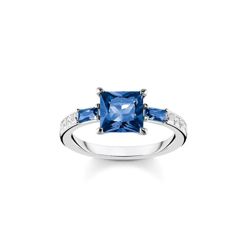 Ring With Blue And White Stones Silver | Thomas Sabo - Tricia's Gems
