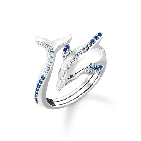 Ring Dolphin With Blue Stones | Thomas Sabo - Tricia's Gems
