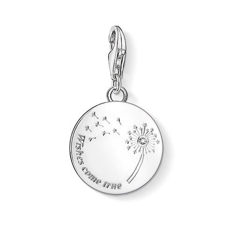 Thomas Sabo dandelion wishes come true charm in 925 sterling silver with lobster clasp
