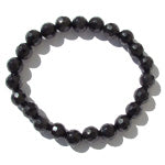Black Obsidian Bracelet- Faceted - Tricia's Gems