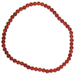 Gemstone 3 mm Round Bracelet - Carnelian - Tricia's Gems