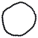 Gemstone 3mm Round Bracelet - Black Onyx - Tricia's Gems
