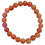 Gemstone Round Bracelet - Carnelian 10MM - Tricia's Gems