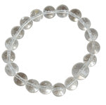 Gemstone Round Bead Bracelet - Clear Quartz - Tricia's Gems