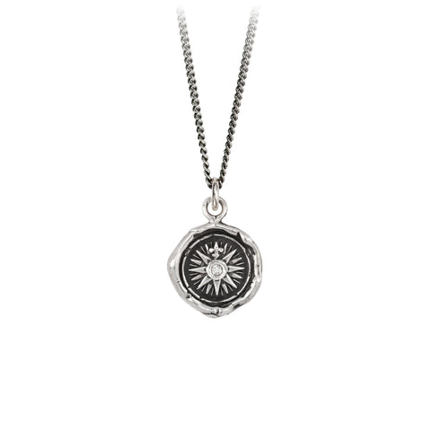 Direction Diamond Set Talisman Pendant | Pyrrha - Tricia's Gems