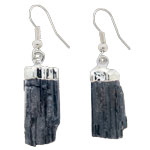 Earrings - Black Tourmaline Rough - Tricia's Gems
