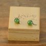 Jade Ball Leverback Earrings 10mm - Tricia's Gems