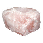 Rose Quartz Candle Holder - Rough - Tricia's Gems