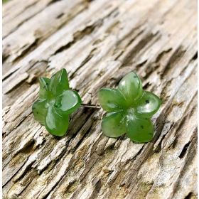 Jade Plumeria Earrings - Tricia's Gems