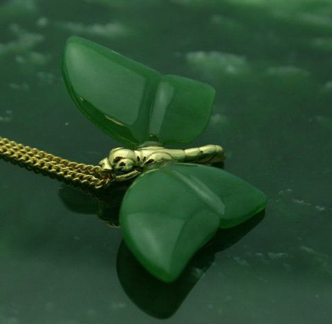 Jade Butterfly Pendant - Tricia's Gems