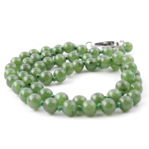 Jade Beaded Necklace 6mm - Tricia's Gems
