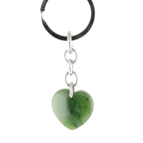 Heart Keychain Jade - Tricia's Gems