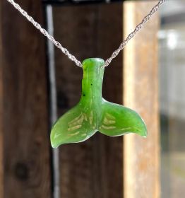 Whale Tail Pendant Jade, 27mm - Tricia's Gems