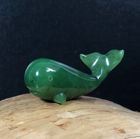 Jade Moby Dick Whale Carving - Tricia's Gems