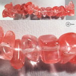 Strawberry Quartz Gemstone Chip Bracelet - Tricia's Gems