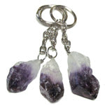 Mineral Keychains- Amethyst Point - Tricia's Gems