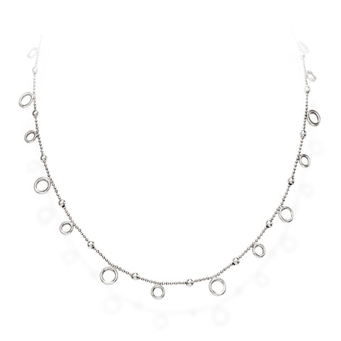 Necklace Orbits Rhodium - Tricia's Gems
