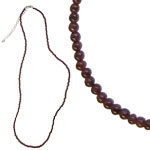 Gemstone 3mm Bead Necklace - Garnet - Tricia's Gems
