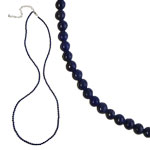 Gemstone 3mm Bead Necklace - Lapis Lazuli - Tricia's Gems
