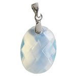 Faceted Oval Pendant - Opalite - Tricia's Gems