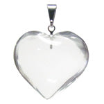 Gemstone Heart Pendant - Clear Quartz - Tricia's Gems
