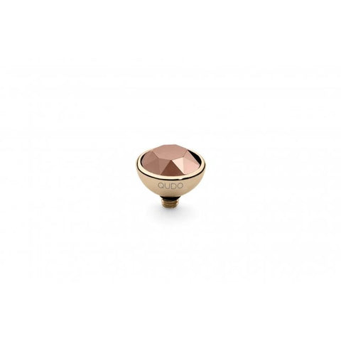 Gold 10mm Bottone Ring Top Rose - Tricia's Gems