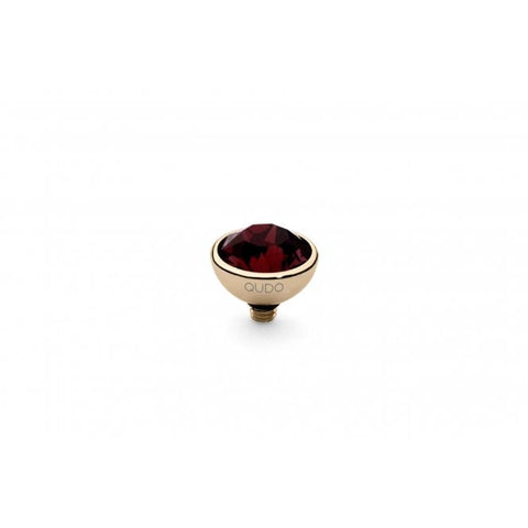 Gold 10mm Bottone Ring Top Siam - Tricia's Gems