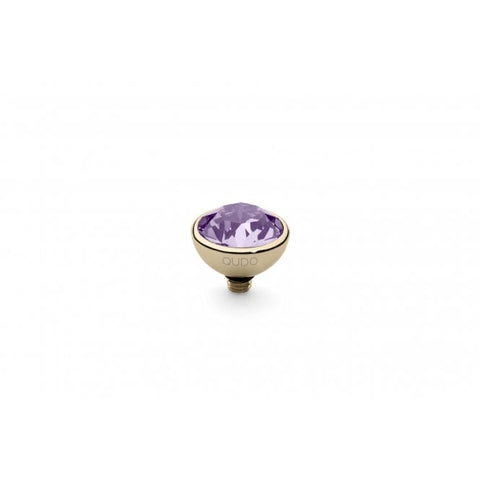 Gold 10mm Bottone Ring Top Violet - Tricia's Gems