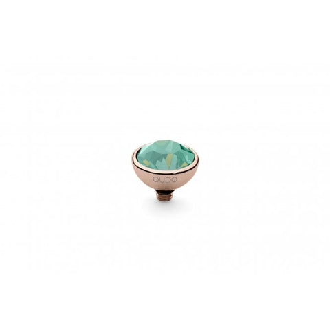 Rose Gold 10mm Bottone Ring Top Chrysolite - Tricia's Gems
