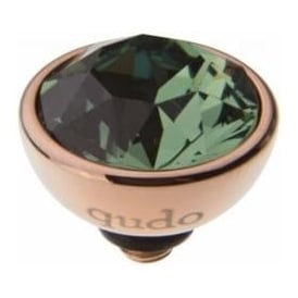 Rose Gold 10mm Bottone Ring Top Erinite - Tricia's Gems