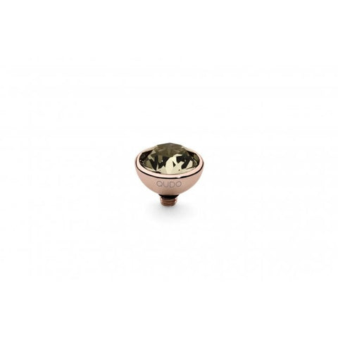Rose Gold 10mm Bottone Ring Top Greige - Tricia's Gems