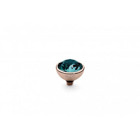 Rose Gold 10mm Bottone Ring Top Indicolite - Tricia's Gems