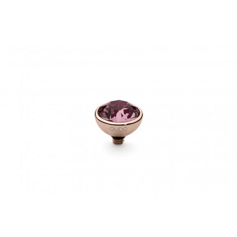 Rose Gold 10mm Bottone Ring Top Light Rose - Tricia's Gems