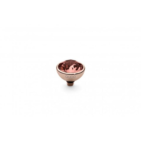 Rose Gold 10mm Bottone Ring Top Rose Peach - Tricia's Gems
