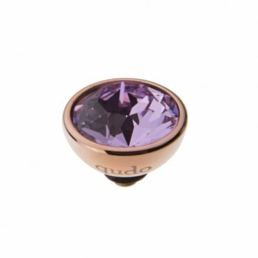 Rose Gold 10mm Bottone Ring Top Violet - Tricia's Gems