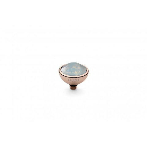 Rose Gold 10mm Bottone Ring Top White Opal - Tricia's Gems