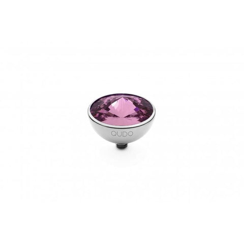 Rose Gold 11.5mm Bottone Ring Top Amethyst - Tricia's Gems