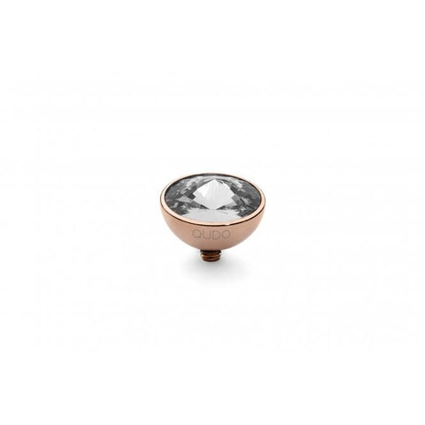 Rose Gold 11.5mm Bottone Ring Top Crystal - Tricia's Gems