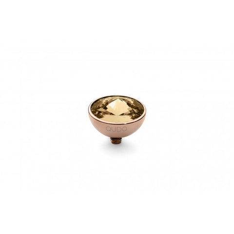 Rose Gold 11.5mm Bottone Ring Top Light Colorado Topaz - Tricia's Gems