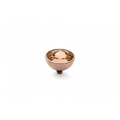 Rose Gold 11.5mm Bottone Ring Top Light Peach - Tricia's Gems