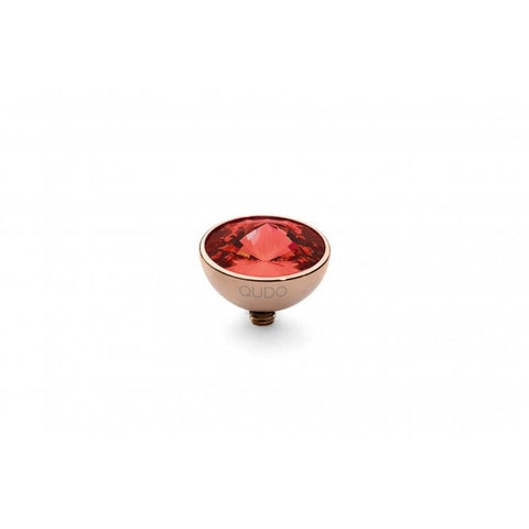 Rose Gold 11.5mm Bottone Ring Top Light Siam - Tricia's Gems
